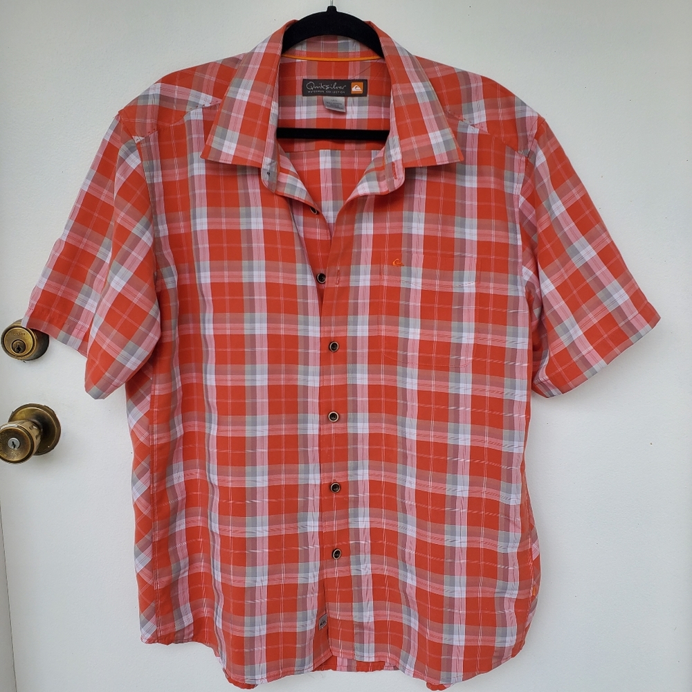 Mens Quicksilver Plaid Shirt L/G